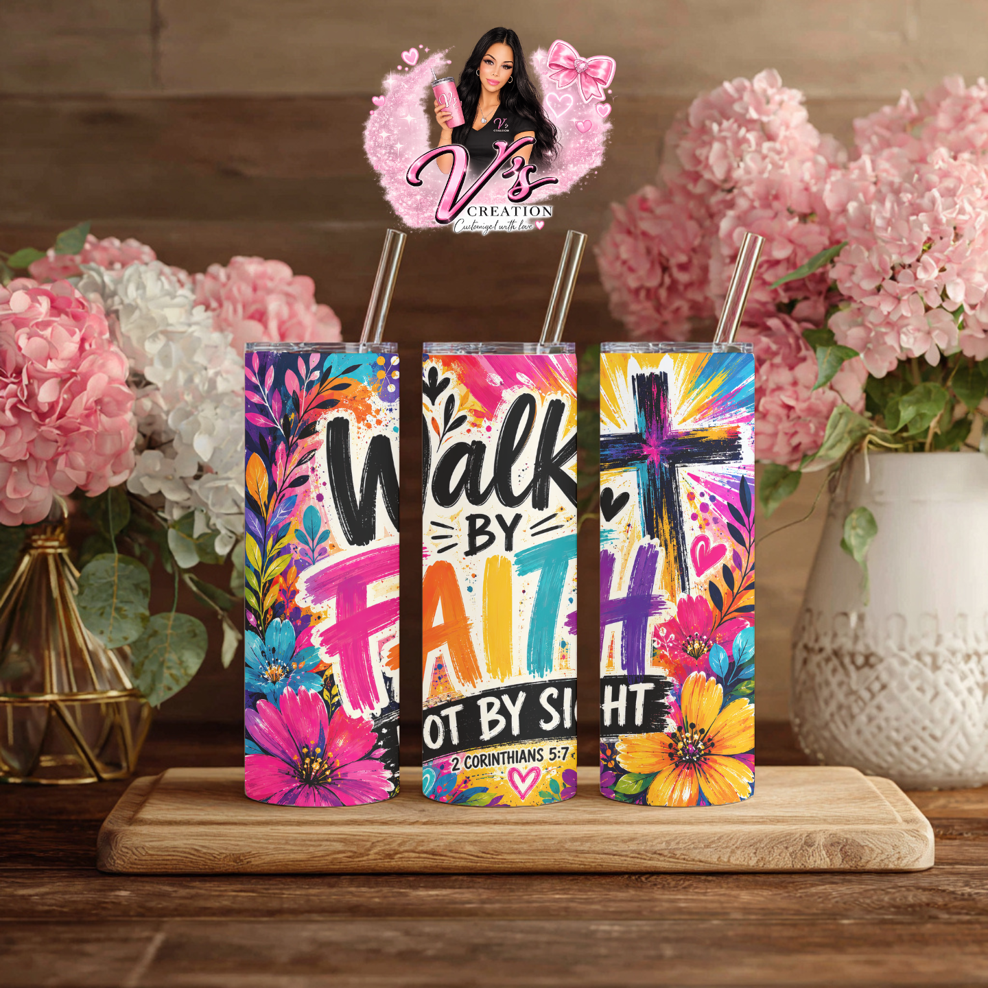 Walk By Faith & Not By Sight Tumbler