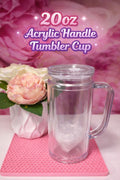 20oz Acrylic Snow Globe Handle Cup