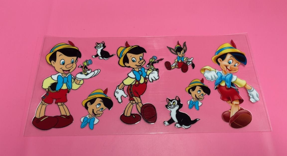 Wooden Boy & Cat Decal