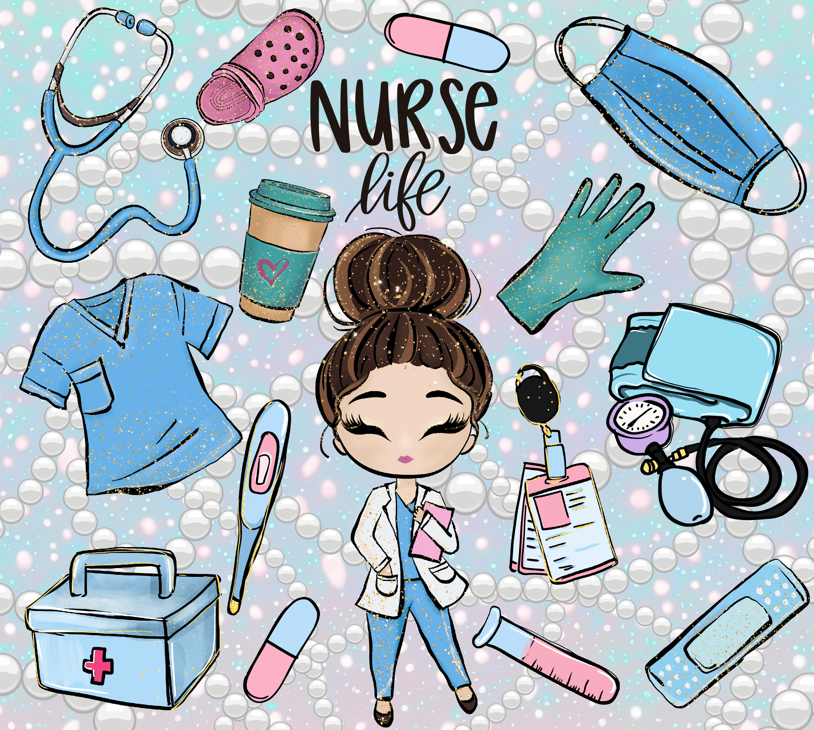 Nurse Life Tumbler Wrap