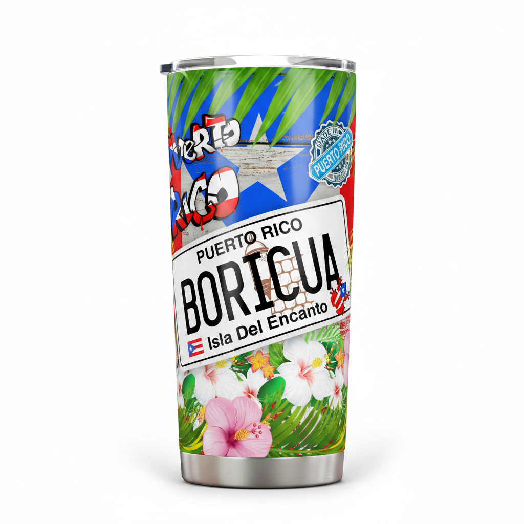 Boricua Pride Tumbler Mockup