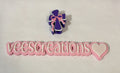 #22 Purple & Pink Cross 3D Straw Topper
